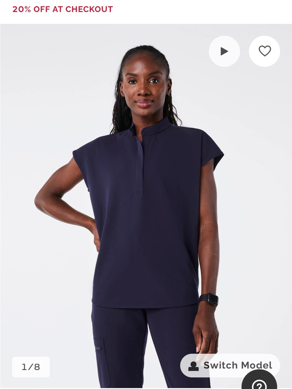 Figs Navy Women's Jogger Scrub Set - Picture 2 of 8
